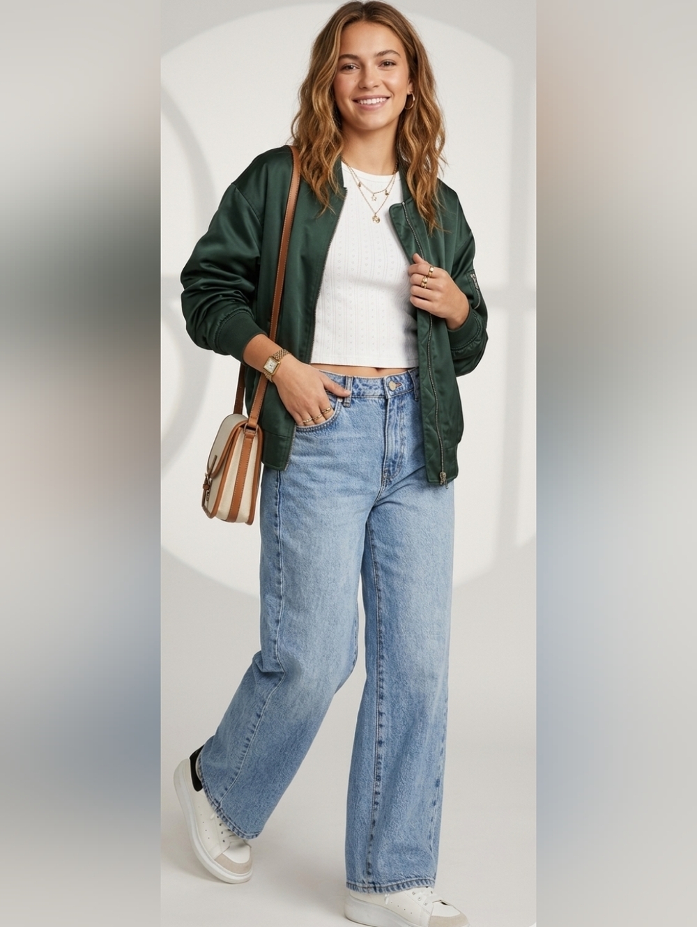 OAT High Rise Wide Leg Jeans Light Wash Straight Denim Size 12 31